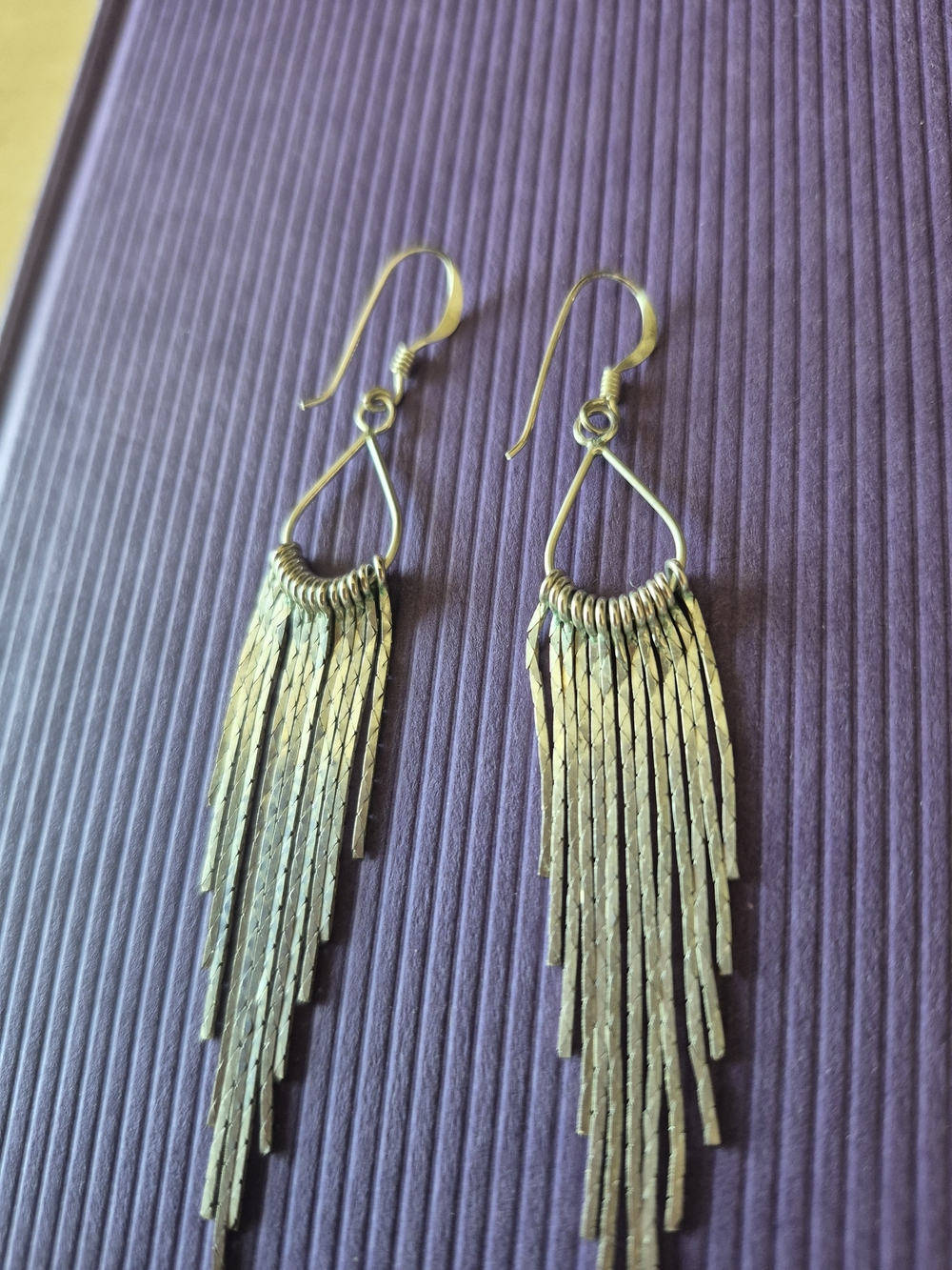 Silver Fringe Drop Dangle Earrings